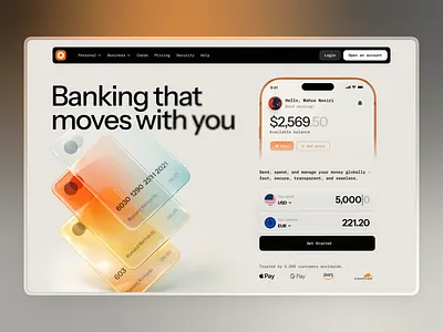 Designing a Modern Digital Banking Website Experience banking digital banking finance fintech landing ui ux