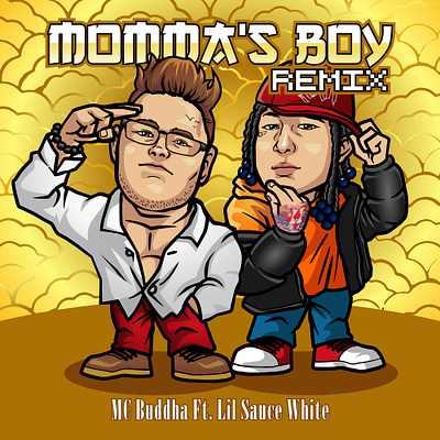 Momma's Boy Remix asian branding caricatures cartoon character design entertainer fun hiphop icon illustration japan logo mascot mommasboy rnb ui vector