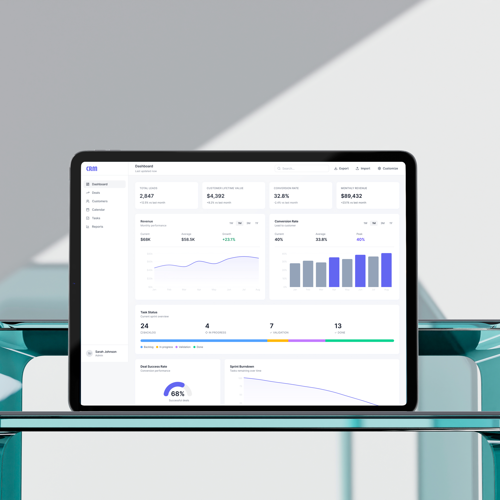 Business CRM Dashboard Design