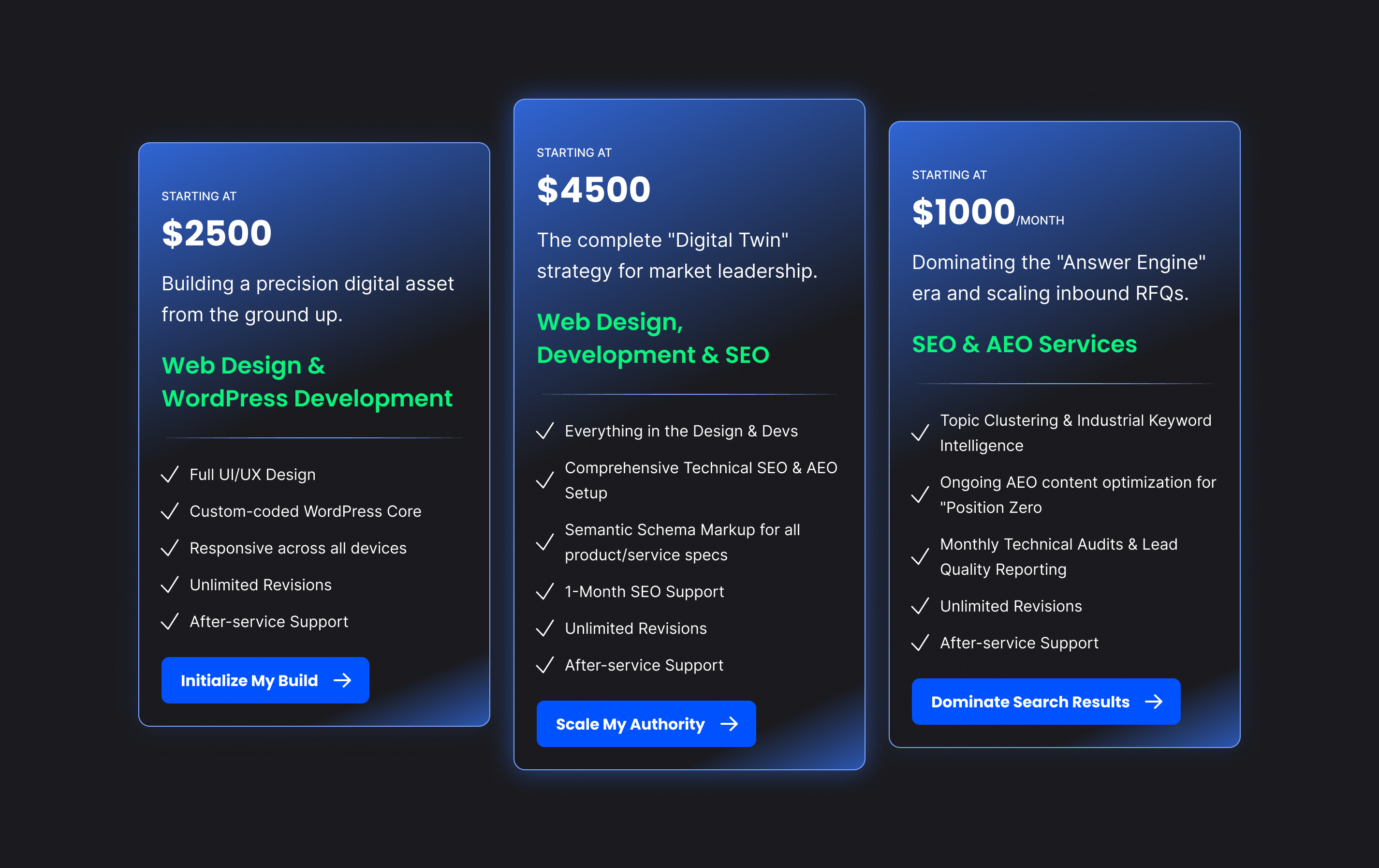 Pricing Card Design for a Design Agency bento grid clean design cta dark mode feature list figma fintech ui glassmorphism landing page pricing plan pricing table pricing ui saas design startup design subscription ui tiered pricing toggle switch ui kit ux design web app