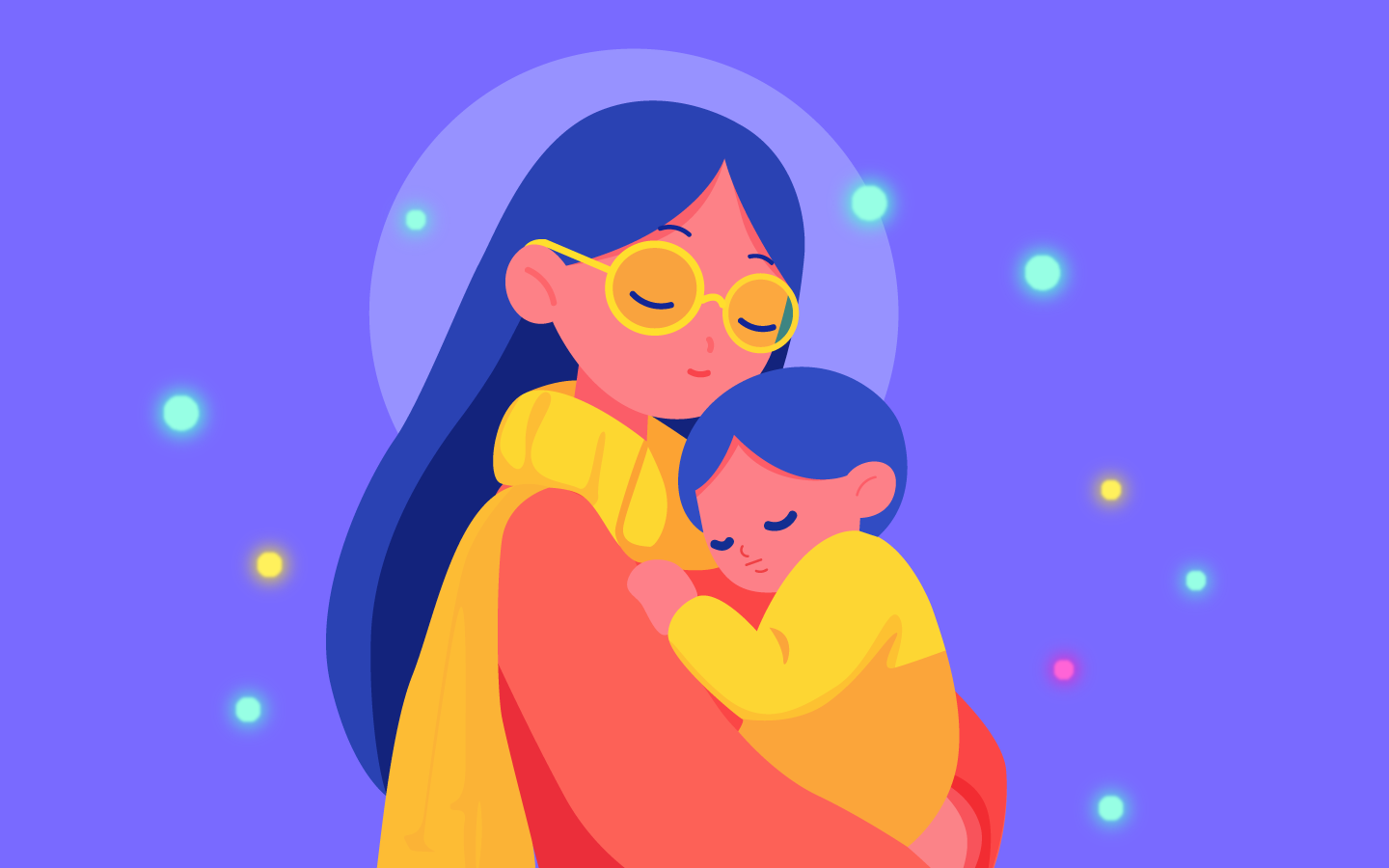 Mom’s Hug adult art baby child design family happy health wellness illustrations kurzgesagt mother motherhood parenting app illustration parents people tolders vector womans day