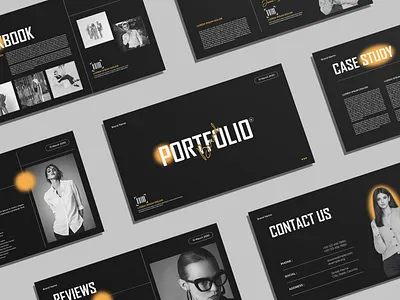 Creative Portfolio Presentation Template | Dark Style brand presentation branding business presentation case study creative portfolio minimal presentation modern template pitch deck portfolio presentation portfolio template presentation design