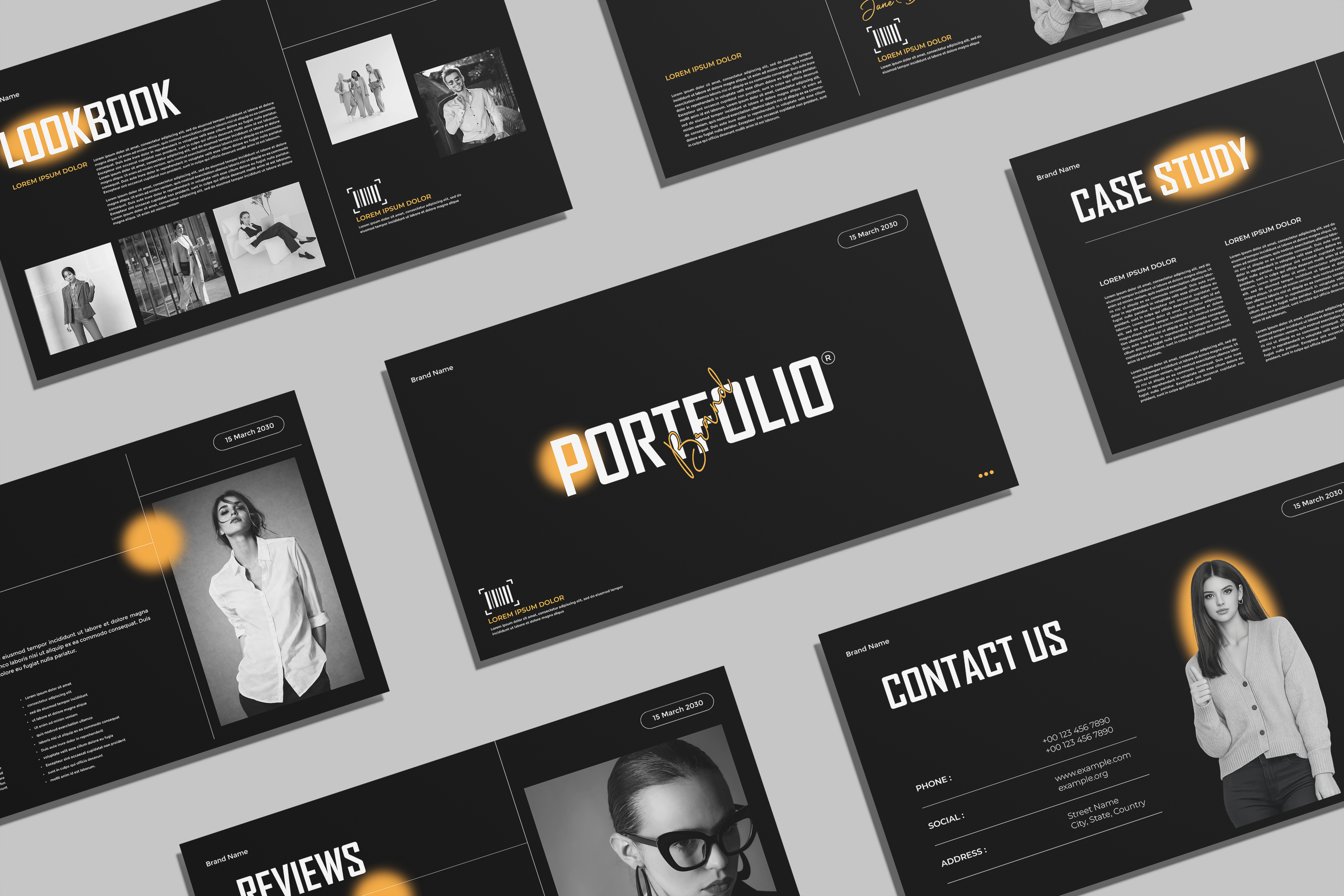Creative Portfolio Presentation Template | Dark Style