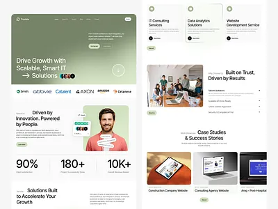 Modern IT Services & Technology Solutions Responsive Website interface product service startup ui ux web