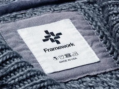 Framework; Unused Knitwear Brand Logo Design (UP FOR SALE) apparel logo brand identity brand logo branding garments logo graphic design industry logo knitwear logo logo logo design logo designer logo icon mark minimal logo minimalism symbol unused logo visual identity