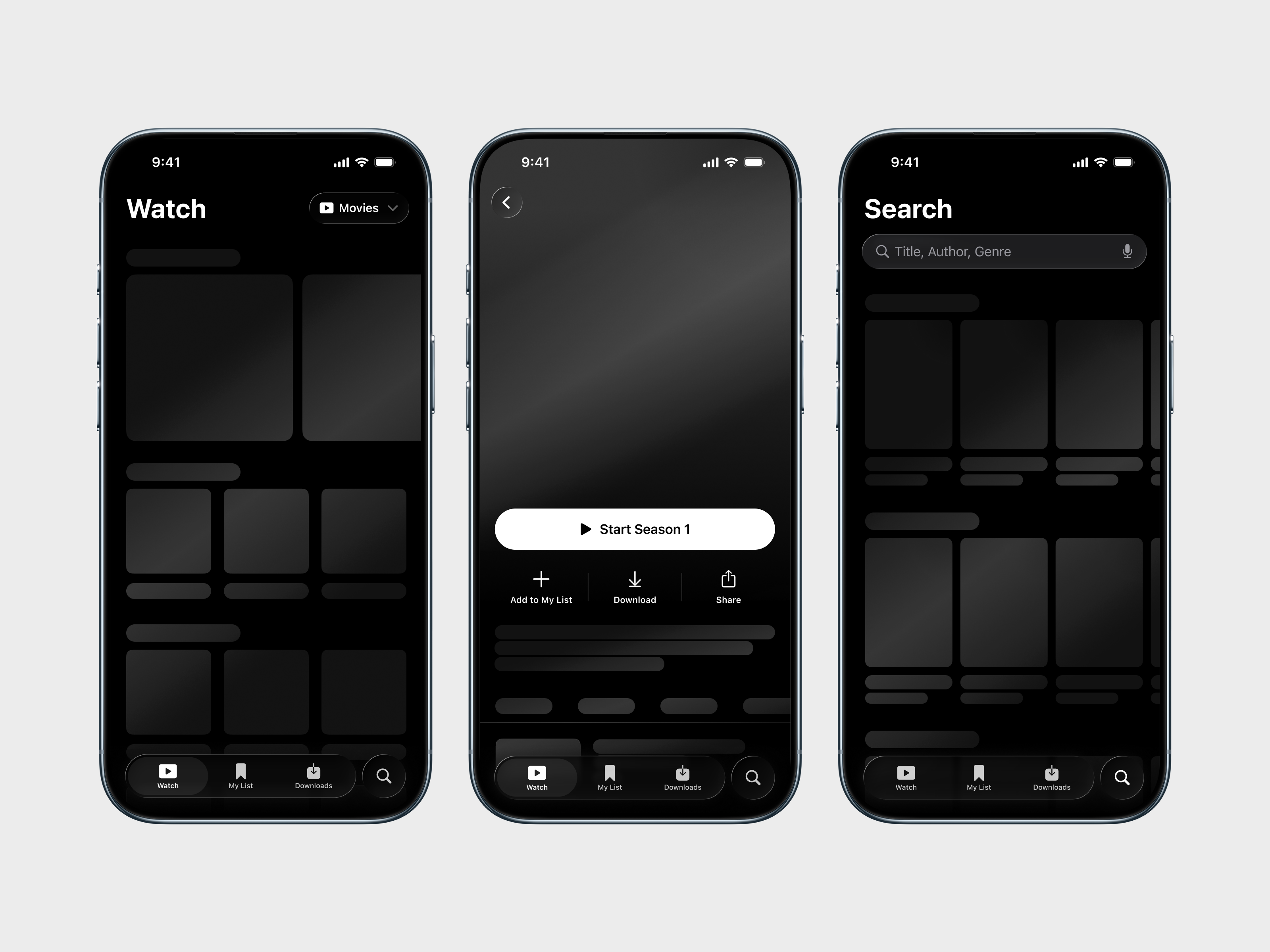 Example of IPTV Skeleton Loading Mobile App