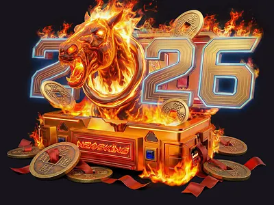 Fire Horse 2026 3d 3d art betting branding case casino cs go gambling gaming gift box gta igaming lootbox minecraft opencase roblox slots ui vfx web design