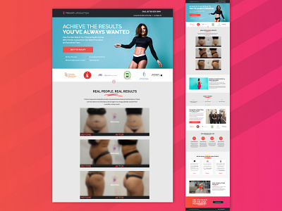 Premier Liposuction // Landing Page cro landing page marketing