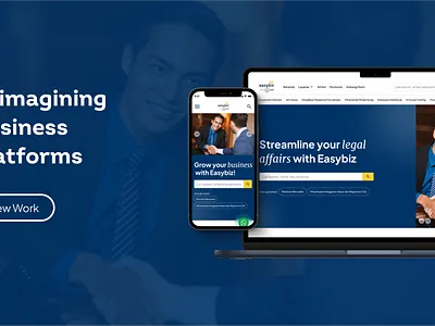 Easybiz - Business Platform company profile landing ui ux web design