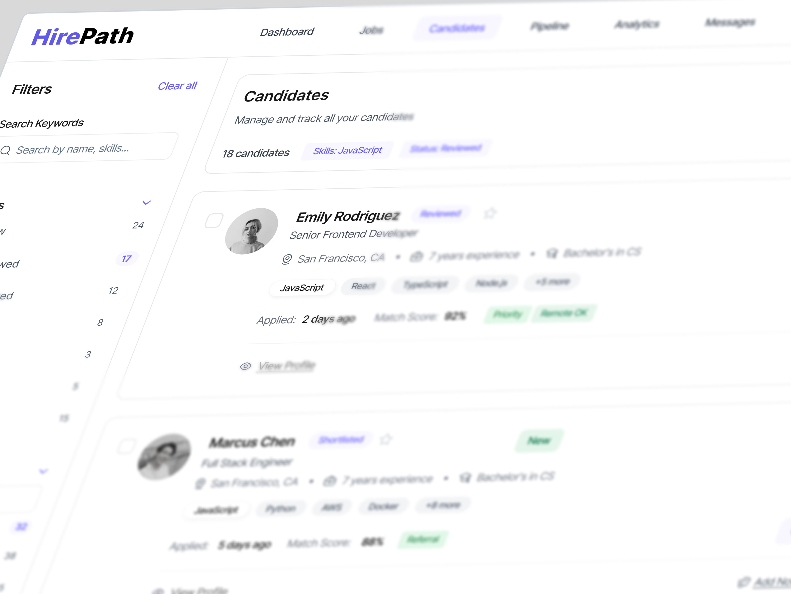 Applicant Tracking System Dashboard UI Design academic dashboard admin app application tracking dashboard hiring platform interface job application job listing job seeker management system modern ui product design recruitment saas software startup ui ux web app