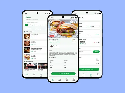 TASTLEE FOOD MOBILE APP DESIGN app design branding design mobile design ui ux