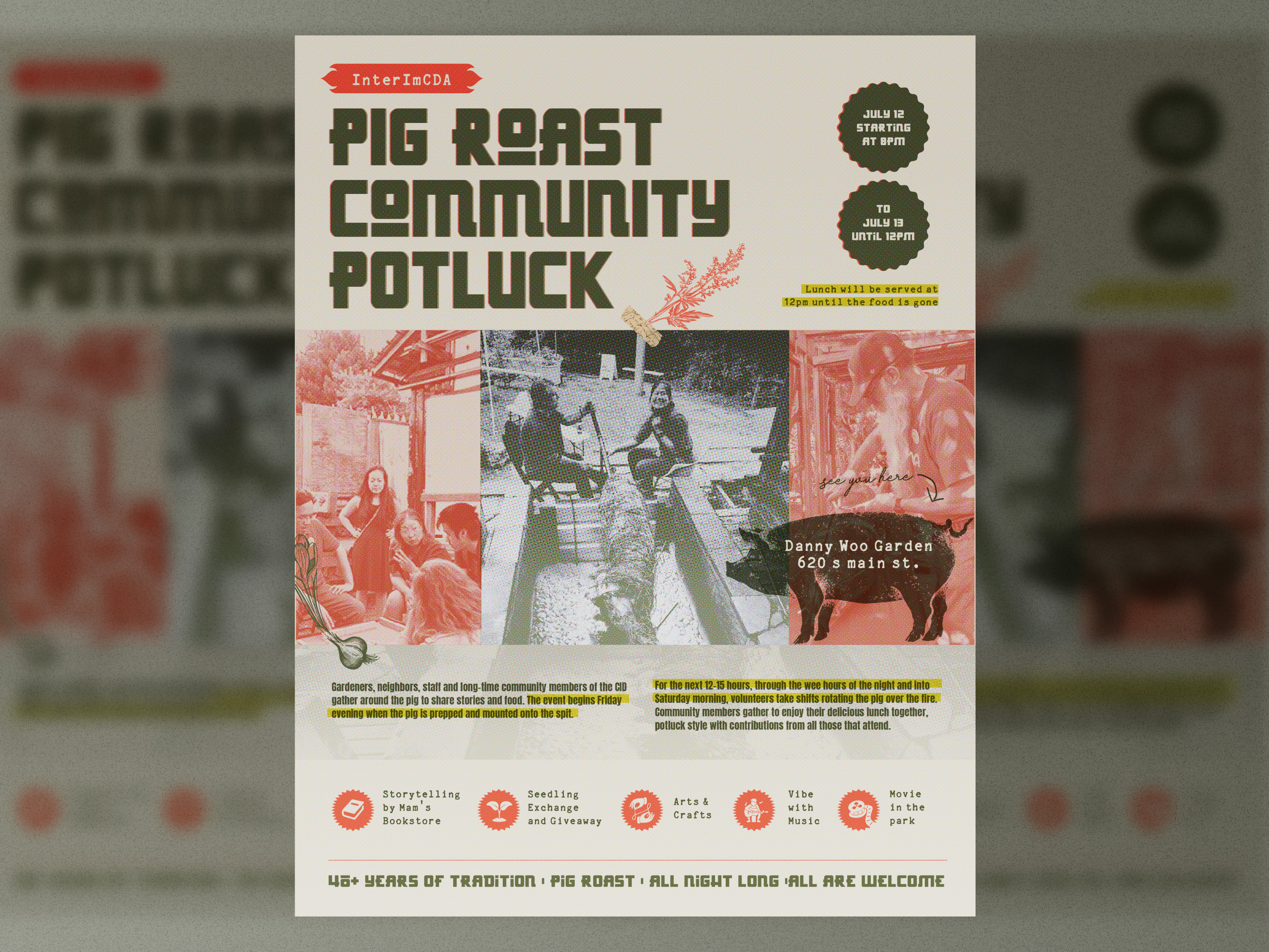 Pig Roast Potluck - Poster