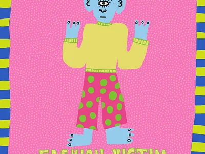 Fashion Victim (2023) 2d cartoon character design design digital drawing illustration lifestyle monsters surreal vector