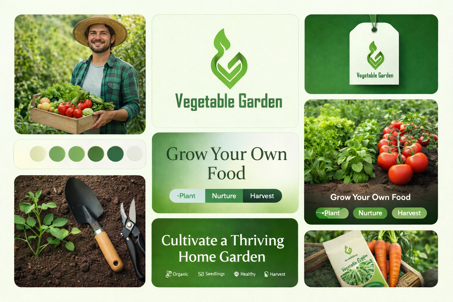 Vegetable Garden Unused Logo Concept