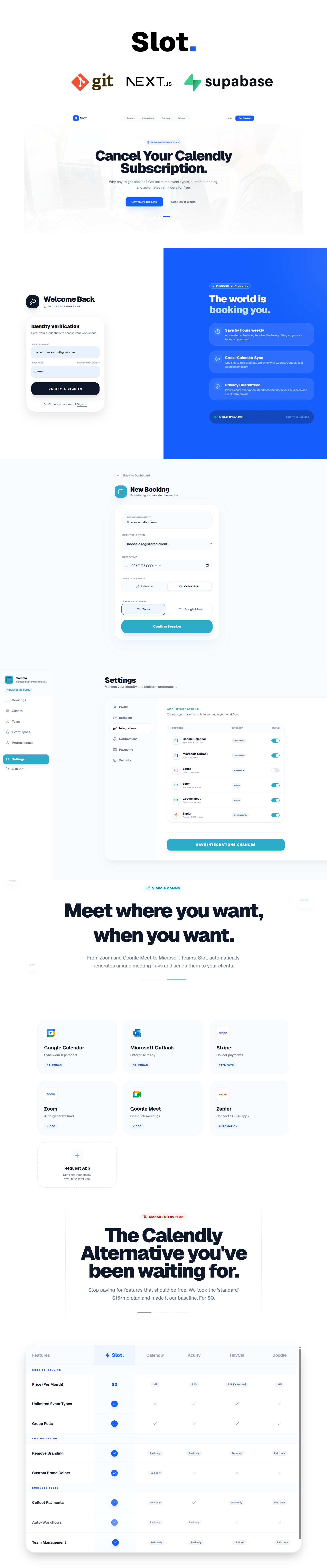 Slot. - Next JS web application
