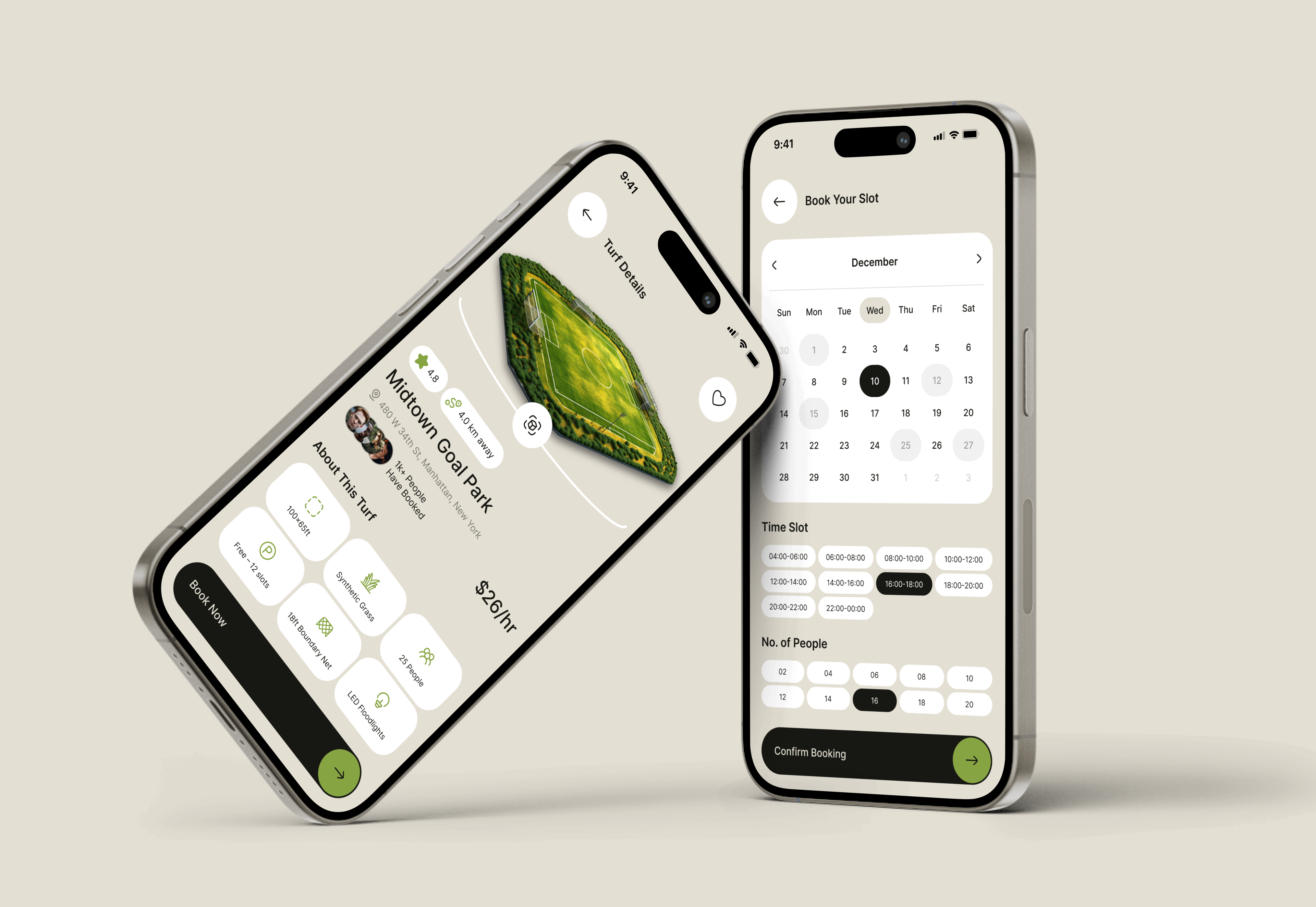 Turf Booking App Design