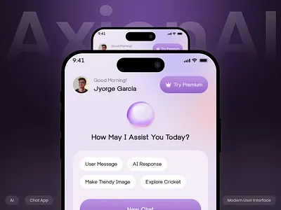 AI Voice Chat Assistant | Mobile App UI Concept ai app ai assistant app ai chat app app ui branding chatbot figma gradient ui graphic design logo minimal ui mobile app mobile app design modern design motion graphics ui ui ux design voice assistant voiceui web ui