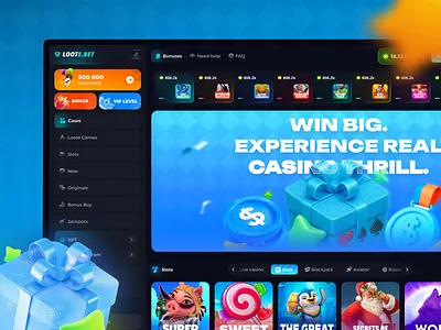 Casino Website Template betting casino casino dashboard casino interface casino template casino website dashboard gambling gambling website graphic design online casino template web website