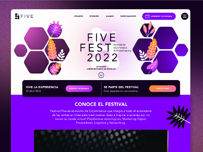 Five Fest | Event Landing page design dropshipping event fest landing page tech ui ux web web design