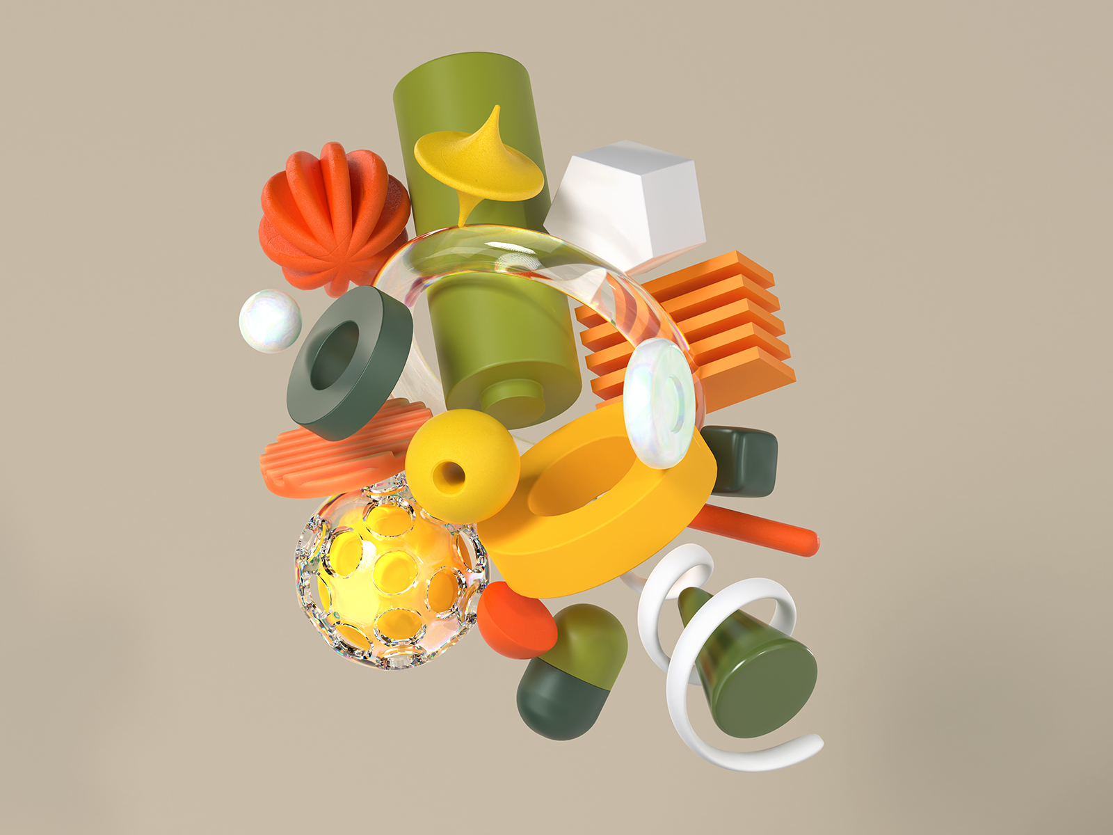Shapes #5 3d b3d blender3d c4d cinema4d hero illustration landing page logo render render3d shapes web website yourfuelart