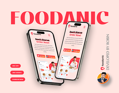 Website Of Foodanic App app css elementor figma to wordpress food service html javascript php responsive design web design web development wordpress