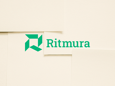 Ritmura Visual Identity app beige book brand graphic green grid letter logo logotype monogram online page paper r read reading ritmura style visual identity