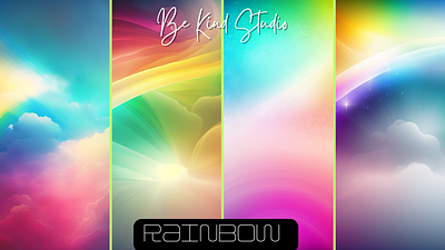Rainbows bright colorful happy rainbow soft