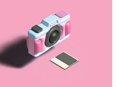 3D Camera design graphic design illustration vector