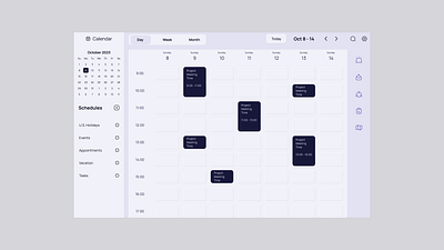 Calendar - Desktop calendar dailyui desktop schedule ui uidesign