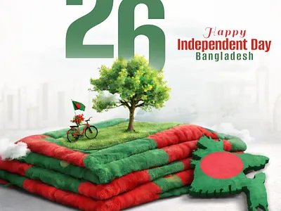 26 March - Independent Day in Bangladesh Poster banner cover facebook banner facebook cover facebook poster graphics design motion graphics poster website banner website poster