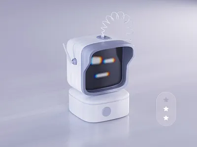 AI Assistant – 3D Character Animation 3d 3d robot ai ai agent ai assistant app c4d character crypto defi design feedback fintech interface rating star rating ui ux web3