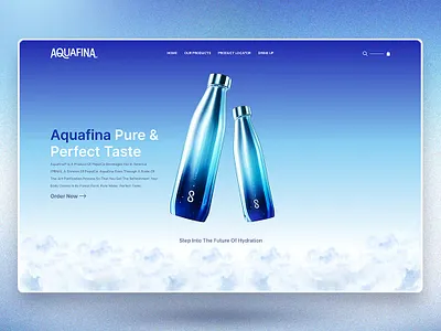 AUQAFINA WATER WEBSITE DESIGN 3d animation aquafinawater branding design elementor figma graphic design illustration landing page logo motion graphics ui ux vector web web design website website design wordpress