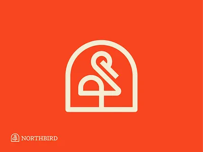Northbird Symbol animal app icon bird brand identity design branding color concept logo logodesign logodesigner mark north northbird logo design portfolio sans serif startup symbol visual identity design
