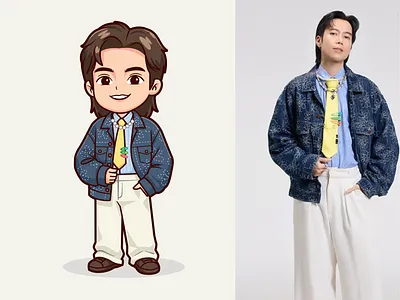 A Tribute to Vidi Aldiano🕊️🤍 artist boy branding character cute doodle fanart fashion flat icon illustration jacket logo man music musician performance shirt singer