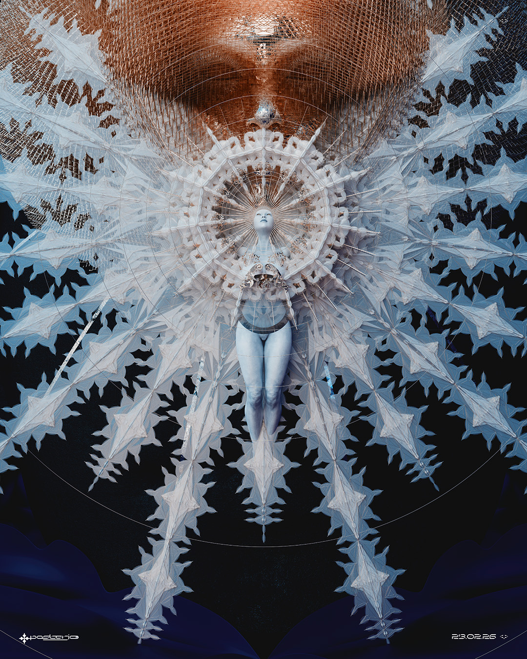 The matriarch - 23.02.26 3d artwork blender cyber organic geometric joan octane posterjo procedural sterjo