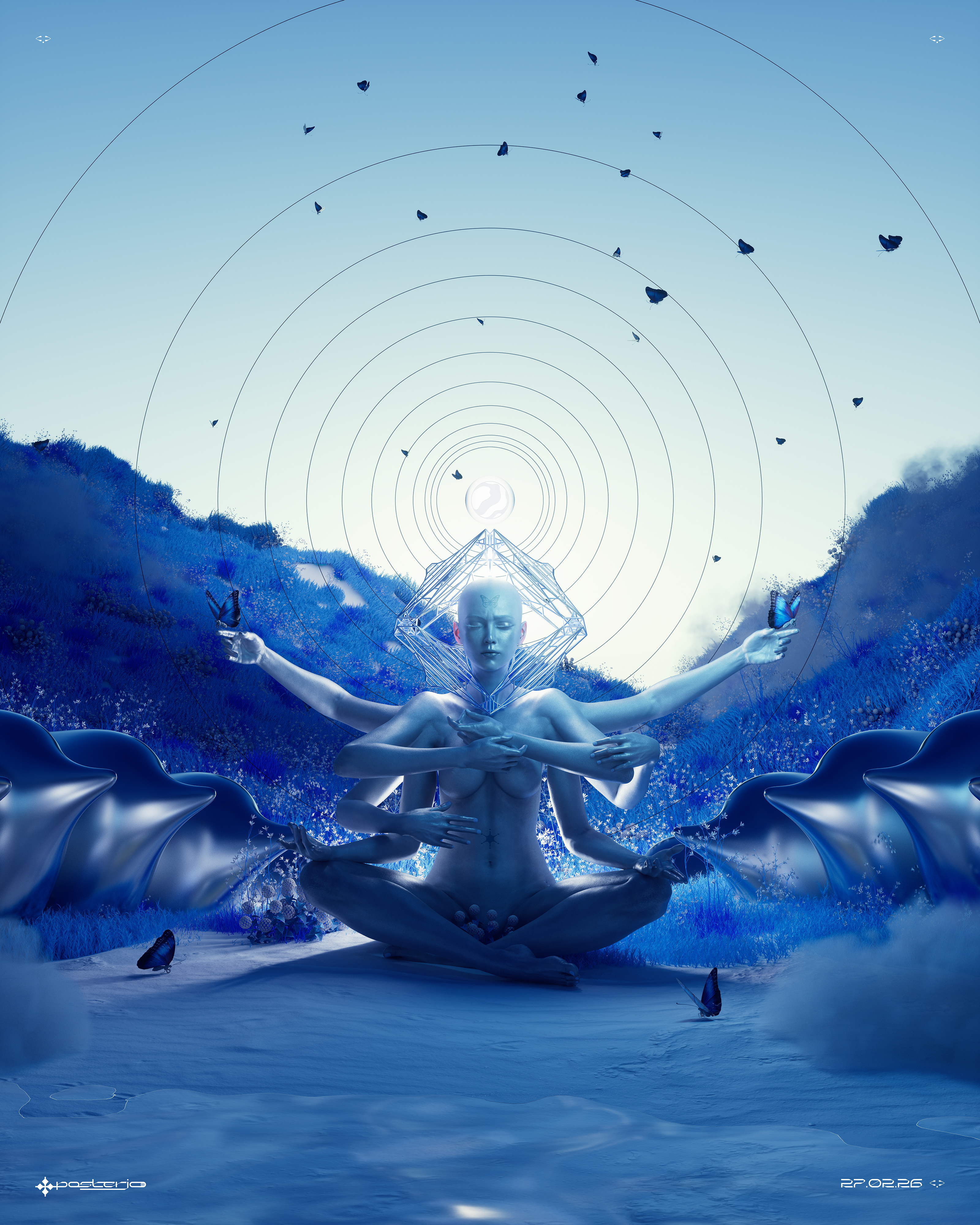 Catching lights pt2 - 27.02.26 3d blender butterflies dreamy joan joan sterjo nature octane posterjo render sterjo surrealistic