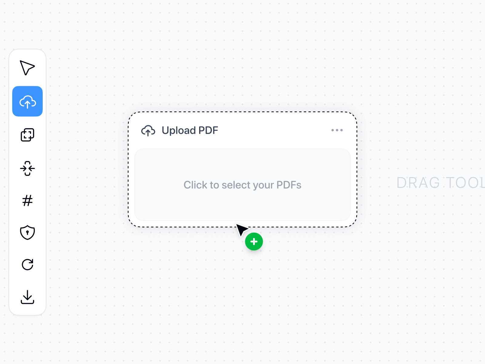 Draggable Card app canvas card concept design draggable pdf tools tools ui ux
