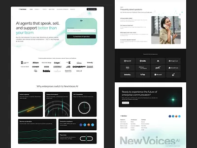 Marketing website - AI agents bento bentobox gradient graphic design landing page ui ui design user interface web website design
