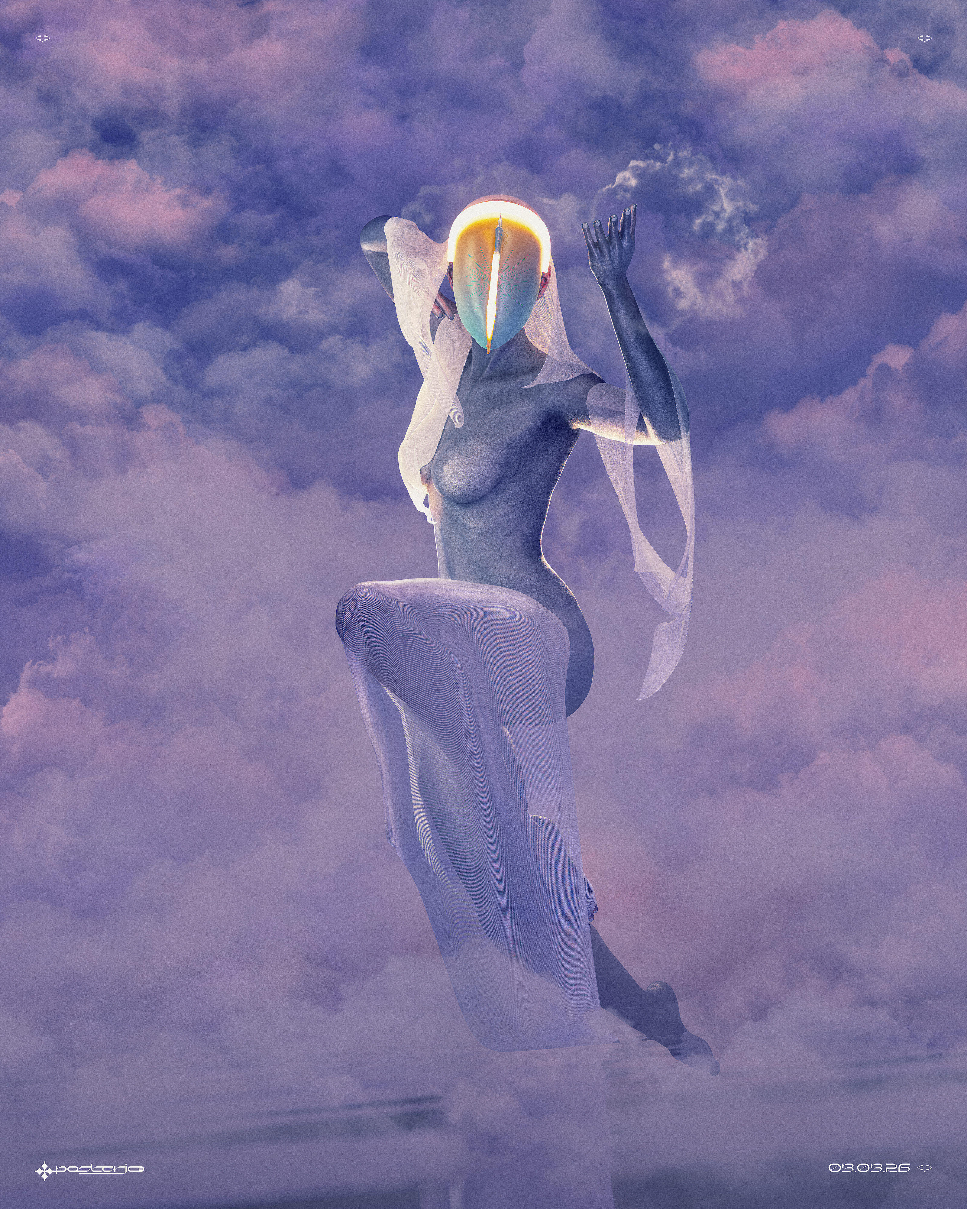 Clotho's dance - 03.03.26 3d blender c4d dance fates flowing greek joan joan sterjo mythology octane posterjo sterjo surrealistic