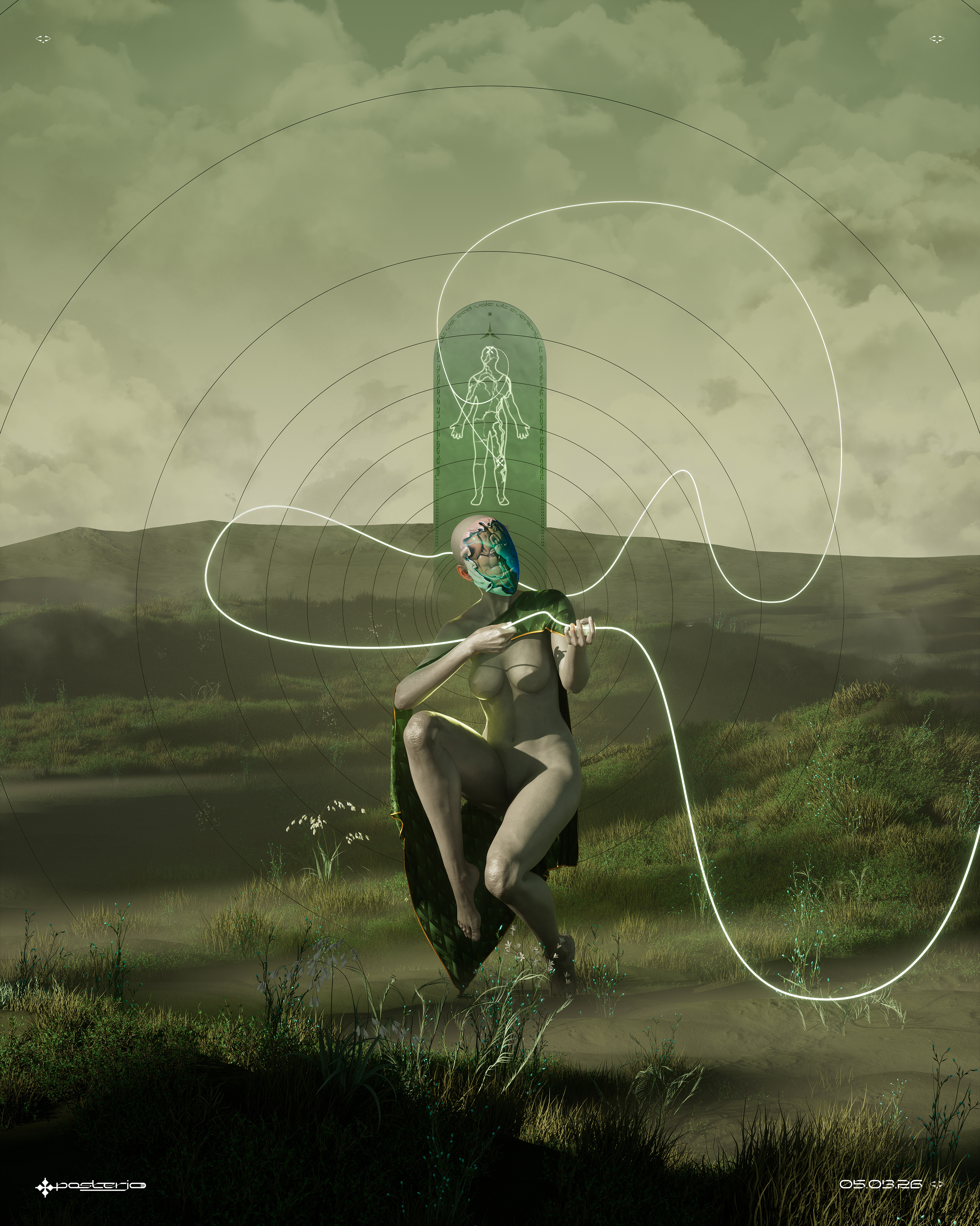 Lachesis - 05.03.26 3d alien world blender foliage idyllic joan joan sterjo monolith nature octane posterjo render serene nature sterjo