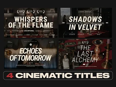 Cinematic Titles bold cinematic customizable design drama editable film modern movie poster psd template titles trailer typography