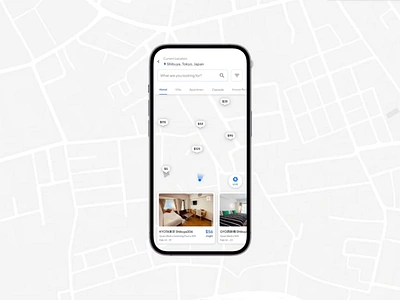 Finding Hotels with AR concept - Veccesyen 🔊 airbnb apartmen app ar augmented reality bali booking canggu checkout clean concept design finding hotel future hotel shibuya success tokyo ui villa