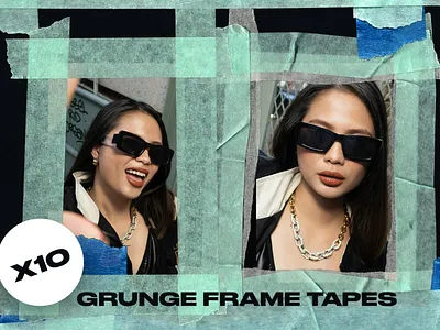 Frame Paper Tapes adhesive alpha crumpled frame grunge overlay papertape plastic png tape texture torn transparent warp washi