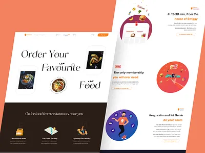 Swiggy: Re-design Landing Page 3d food order website food website design illustrations landing page product design swiggy ui designs ui design visual designer webiste design