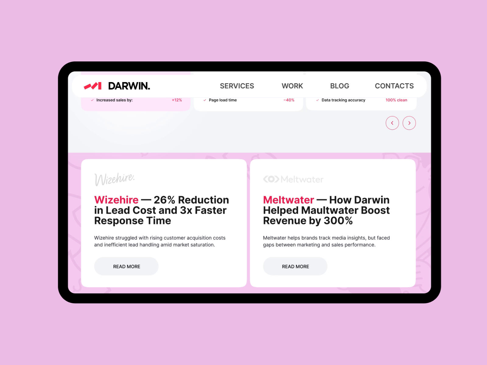 Agency Landing for Marketing Services