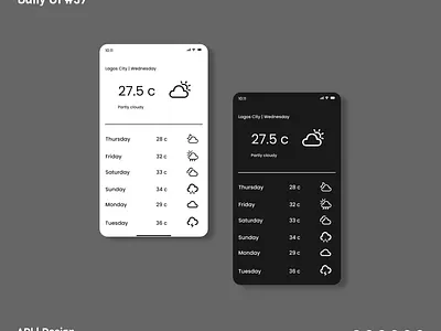 Weather Design Daily UI #0037 3d animation app branding dailyui design graphic design illustration logo motion graphics ui ux vector
