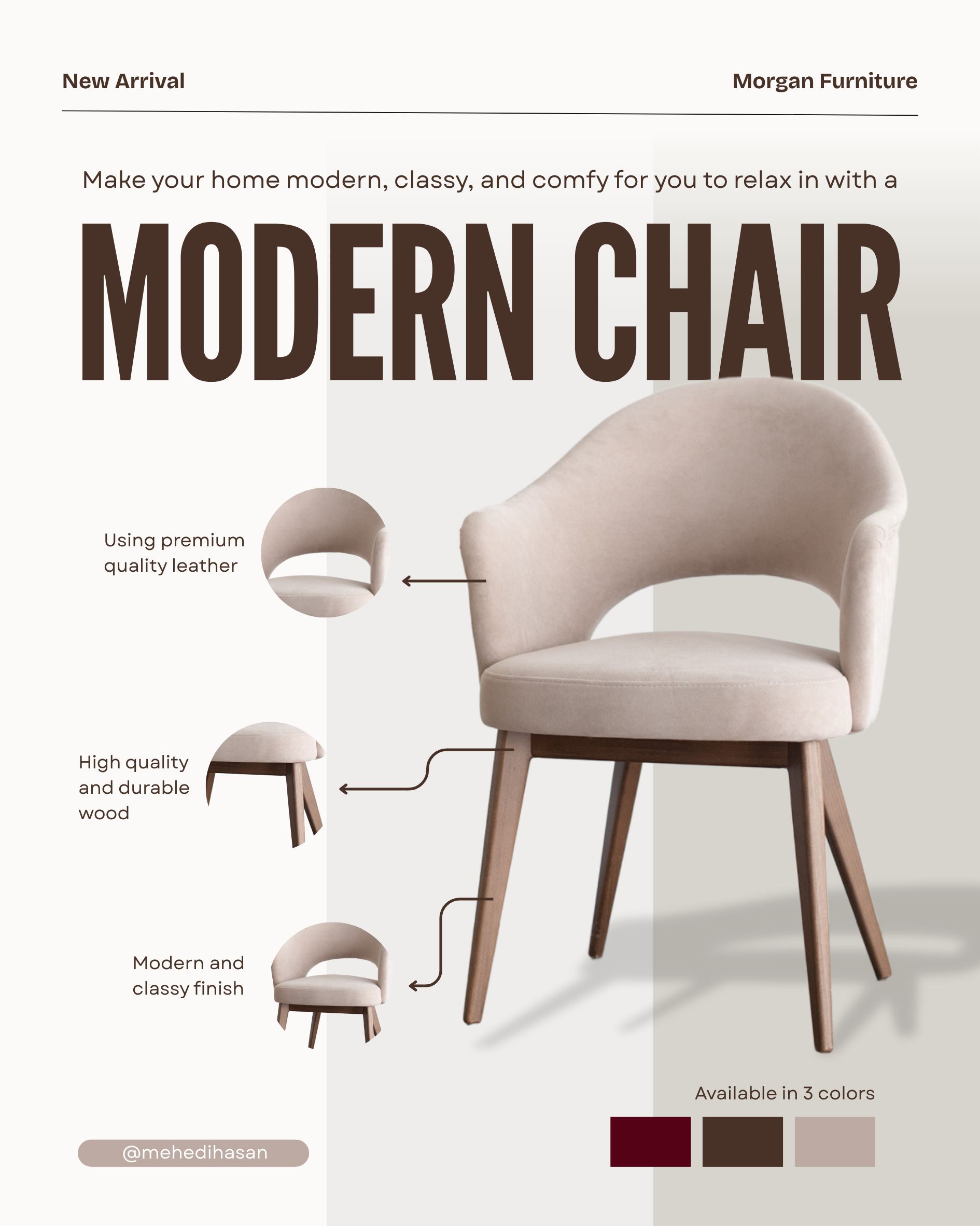 Furniture Poster Design branding furniture graphic design instagram poster socila medi apost