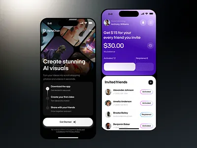 Mobile App for AI Visuals app app design application application design design interface ios app ios app design mobile mobile app mobile app design mobile design product product design service startup ui ux