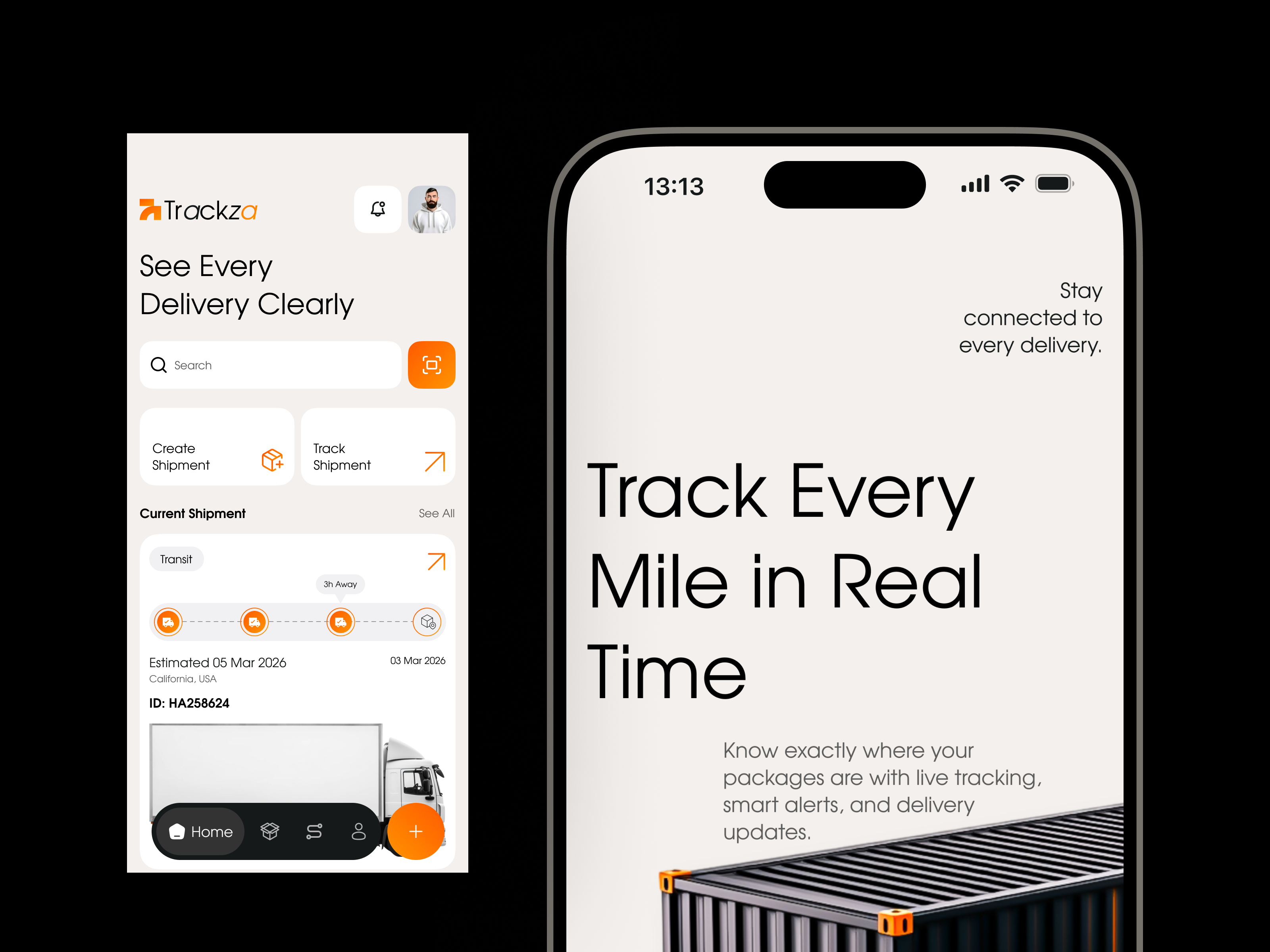 Delivery Tracking & Logistics Mobile App Design appinterface cleanui courierservice dashboarddesign deliverytracking founderfocus lastmiledelivery logisticsapp logisticssolutions minimaldesign mobileappdesign productdesign saasdesign supplychain techinnovation trackingapp uidesigners uiuxdesign userexperience