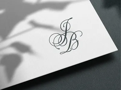 Jackie Boy Monogram Logo Mockup brand design brand identity branding branding design classic cursive elegant font hand drawn hand lettering identity design lettering lettermark logo logo design monogram script typography vintage visual identity